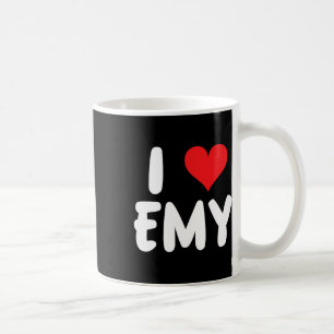 Mug J'Aime Emy - Cœur - Nom 