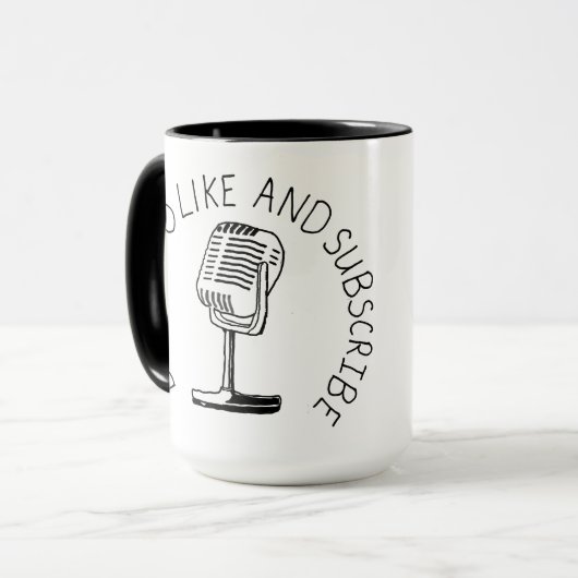 Mug J'aime et je m'abonne (Devant gauche)