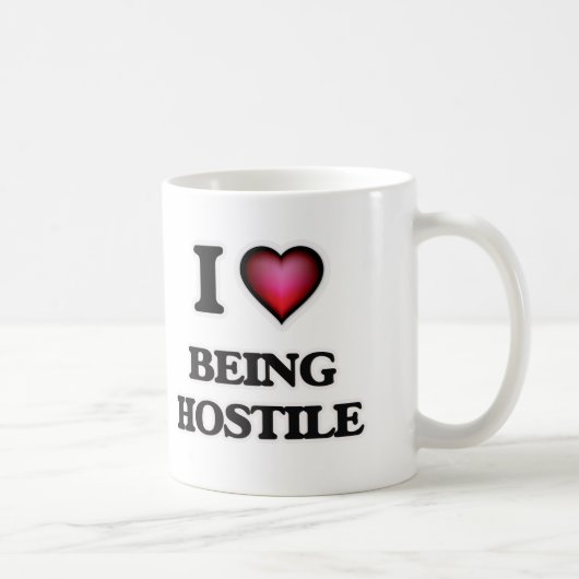 Mug J'aime être hostile (Droite)