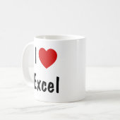 Mug J'aime Excel (Devant gauche)