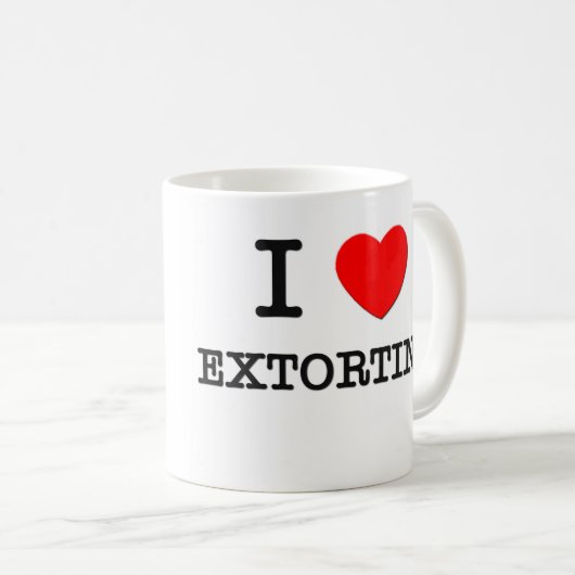 Mug J'aime extorquer (Devant droit)
