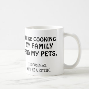 Mug J'aime faire cuire ma famille et mes animaux