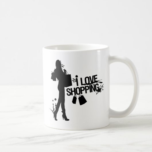 Mug J'aime faire des emplettes (Droite)