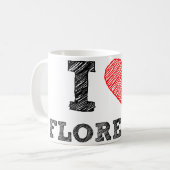 Mug J'aime Florence (Devant gauche)