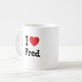 Mug J'aime Fred heart T-Shirt (Devant gauche)