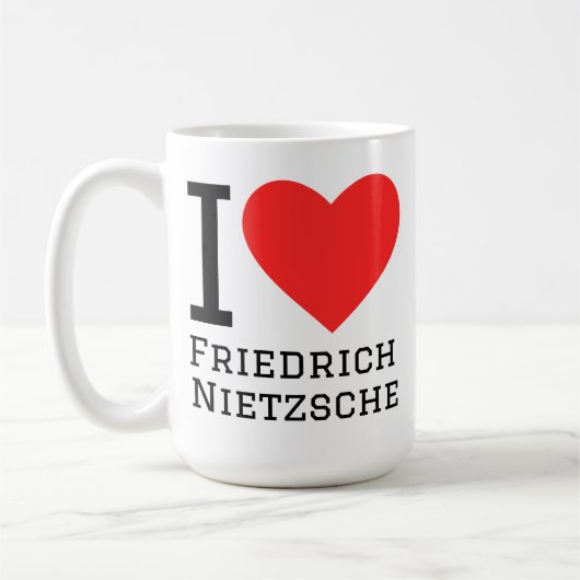 Mug J'aime Friedrich nietzsche (Gauche)
