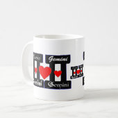 Mug ♊ J'Aime Gemini-Best Zodiac Signe café classique (Devant gauche)