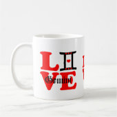 Mug ♊ J'Aime Gemini-Best Zodiac Signe café classique (Gauche)