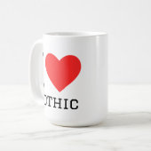 Mug J'aime gothique (Devant gauche)