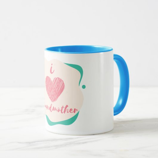 Mug j'aime grand-mère (Devant droit)