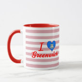 Mug J'aime Greenwich, le Connecticut (Gauche)