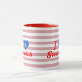Mug J'aime Greenwich, le Connecticut (Centre)