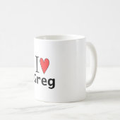 Mug J'aime Greg (Devant droit)