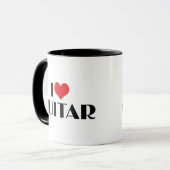 Mug J'aime Guitare (Devant gauche)