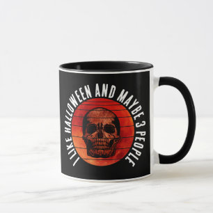 MUG J'AIME HALLOWEEN ET PEUT-ÊTRE 3 PERSONNES