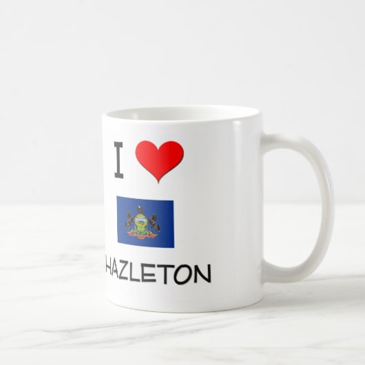 Mug J'aime Hazleton Pennsylvanie (Droite)