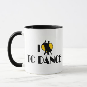 Mug J'aime Heart To Dance - Tango Valse Amoureux de Ba