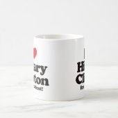 Mug J'aime Hillary Clinton pour le président (Centre)