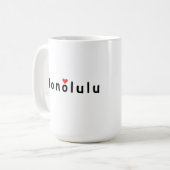 Mug J'aime Honolulu (Devant gauche)