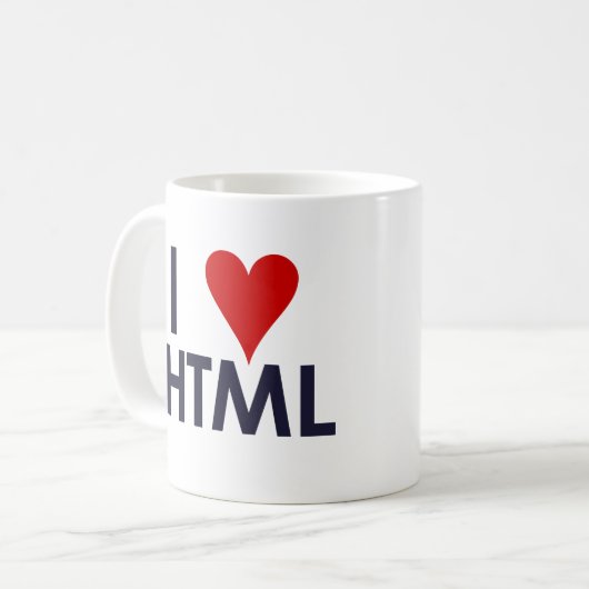 Mug J'aime HTML - sitepoint.com (Devant gauche)