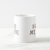 Mug J'AIME (il quand) MON ÉPOUSE (laissez-nous que je (Centre)
