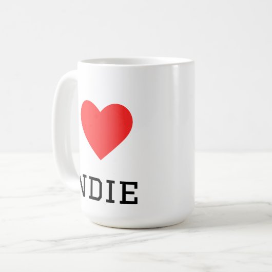 Mug J'aime indie (Devant gauche)