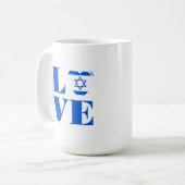 Mug J'aime Israël (Devant gauche)