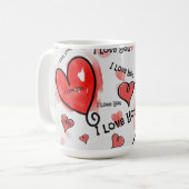 Mug J'Aime, J'Aime, Je T'Aime (Devant gauche)