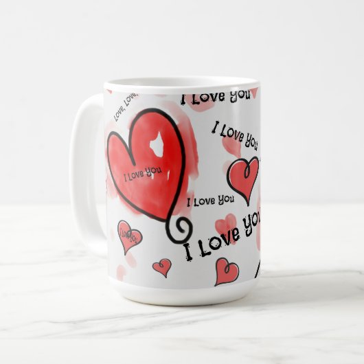 Mug J'Aime, J'Aime, Je T'Aime (Devant gauche)