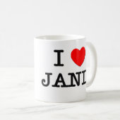 Mug J'aime Janie (Devant droit)