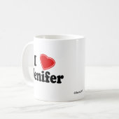 Mug J'aime Jenifer (Devant gauche)