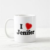 Mug J'aime Jenifer (Gauche)