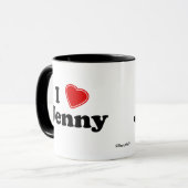 Mug J'aime Jenny (Devant gauche)