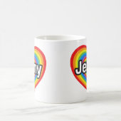 Mug J'aime Jenny. Je t'aime Jenny. Coeur (Centre)