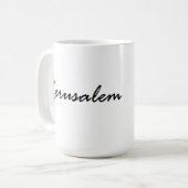 Mug J'aime Jérusalem Israël (Devant gauche)