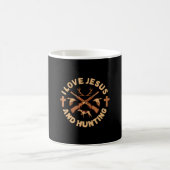 Mug J'aime Jésus & Chasse Canard Chasseur de Cerfs Chr (Centre)