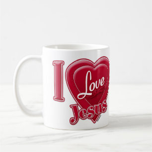 Mug J'aime Jésus Cœur Rouge