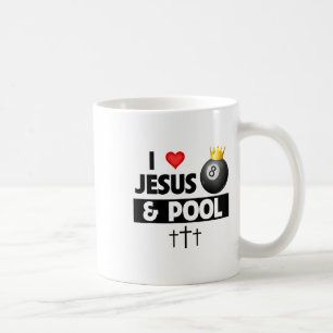 Mug J'Aime Jésus Et Bâton De Billard 8 Ll Billard De P