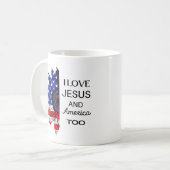 Mug J'aime Jésus et l'Amérique aussi (Devant gauche)