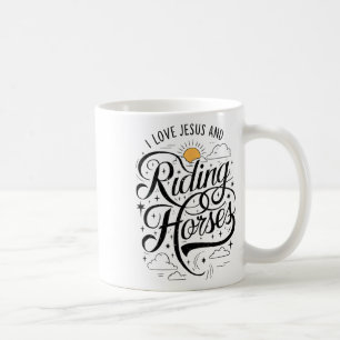 Mug J'Aime Jésus Et Les Chevaux D'Équitation Filles À