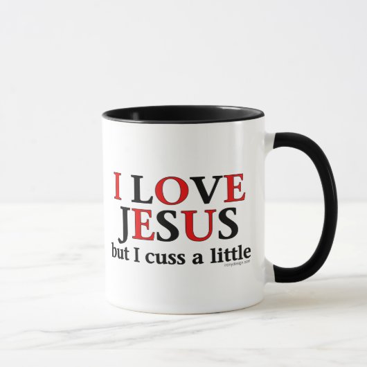 Mug J'aime Jésus [mais moi jurent] (Droite)
