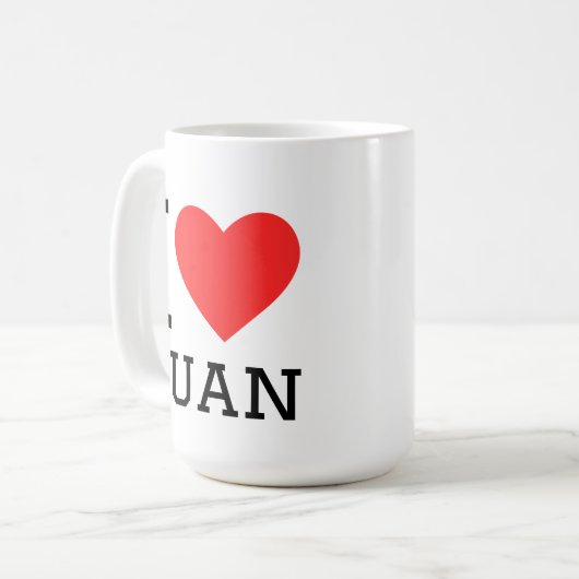 Mug J'aime Juan (Devant gauche)