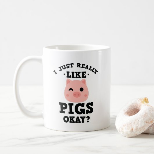 Mug J'aime juste vraiment l'amoureux des animaux (Avec donut)