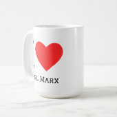 Mug J'aime Karl Marx (Devant gauche)