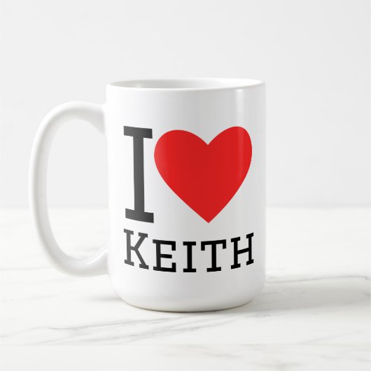 Mug J'aime Keith (Gauche)