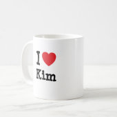 Mug J'aime Kim heart T-Shirt (Devant gauche)