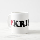 MUG J'AIME KRISTIN (Devant gauche)