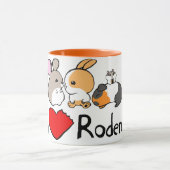 Mug J'aime la bande dessinée mignonne de rongeurs (Centre)