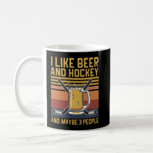 Mug J'aime la bière et le hockey et peut-être 3 person