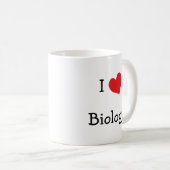 Mug J'aime la biologie (Devant droit)